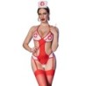 Chilirose - Cr 4631 Body Enfermera Crotchless Rojo de Chilirose Costumes - Talla L/XL | Piumer