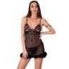 Livco Corsetti Fashion - Zerunam Set Babydoll + Tanga Negro de Livco Corsetti Sets - Talla S/M | Piumer
