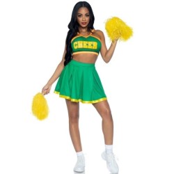 Leg Avenue - Disfraz Animadora Verde de Leg Avenue Costumes - Talla S/M | Piumer