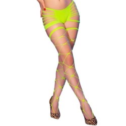 Chilirose - Cr 4867 Medias De Rejilla Con Agujeros Verde Neón de Chilirose Accesories | Piumer
