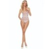 Passion - Bs115 Bodystocking Rejilla Blanco de Passion Woman Bodystockings | Piumer
