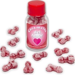 12 Caramelos Del Amor Forma Pene Fresa/Cereza de Diablo Picante | Piumer