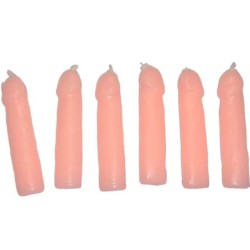 6 Velas Forma Pene Carne de Diablo Picante | Piumer