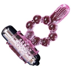 Baile - Anillo Silicona 10 Ritmos Lengua Con Vibración Rosa | Piumer Erotic