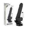 Vibrador Realístico Control Remoto Negro Con Testículos 19.5 Cm -O- 4 Cm de Basecock | Piumer Erotic