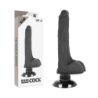 Vibrador Realístico 2-1 Negro 18.5 Cm -O- 4 Cm de Basecock | Piumer Erotic