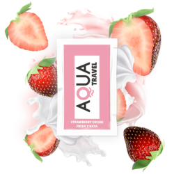 Lubricante Base Agua Sabor Fresa Y Nata 6 Ml de Aqua Travel | Piumer