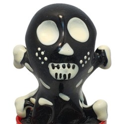 Preservativo Decorativo Pintado A Mano Calavera Negra Modelo 2 de Condomerie | Piumer
