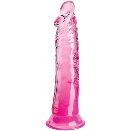 Clear Pene Realístico 19.7 Cm Rosa de King Cock | Piumer
