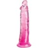 Clear Pene Realístico 19.7 Cm Rosa de King Cock | Piumer