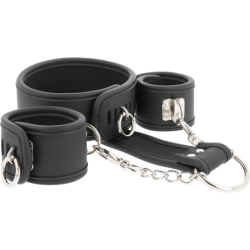 Fetish Submissive - Collar Y Esposas Cuero Vegano Con Forro De Neopreno de Fetish Submissive Bondage | Piumer