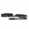Kink - Collar Con Correa 116 Cm Fino Negro Ajustable 32-50 Cm X 8 Cm de Kink Collar & Gag | Piumer