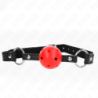 Kink - Mordaza De Bola 4.5 Cm Roja Dura Hueca Modelo 1 63.5 X 2 Cm de Kink Collar & Gag | Piumer