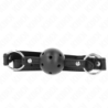 Kink - Mordaza De Bola 4.5 Cm Negra Dura Hueca Modelo 1 63.5 X 2 Cm de Kink Collar & Gag | Piumer
