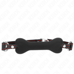 Kink - Mordaza De Hueso 12 Cm Negro 63 X 2 Cm de Kink Collar & Gag | Piumer