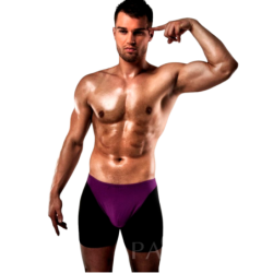 Passion - Boxer 009 Lila/ Negro Erotic Lingerie de Passion Men - Talla S/M | Piumer